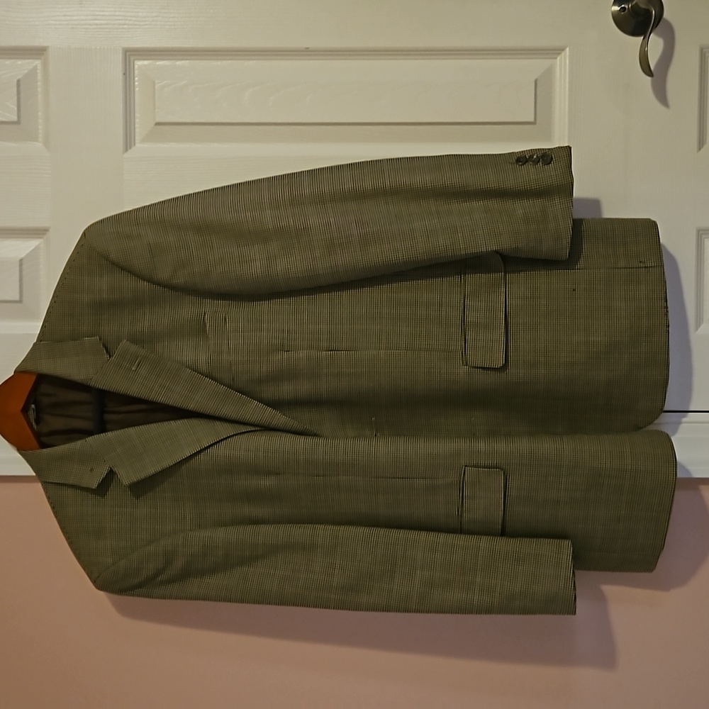 Vintage Jacquard Print Suit Coat